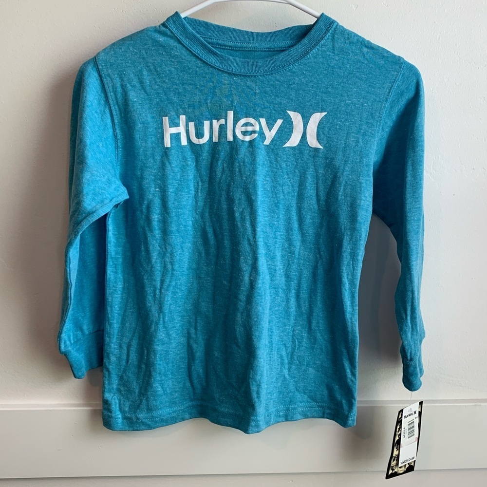 NWT Hurley Kids Heathered Blue One and Only Long Sleeve